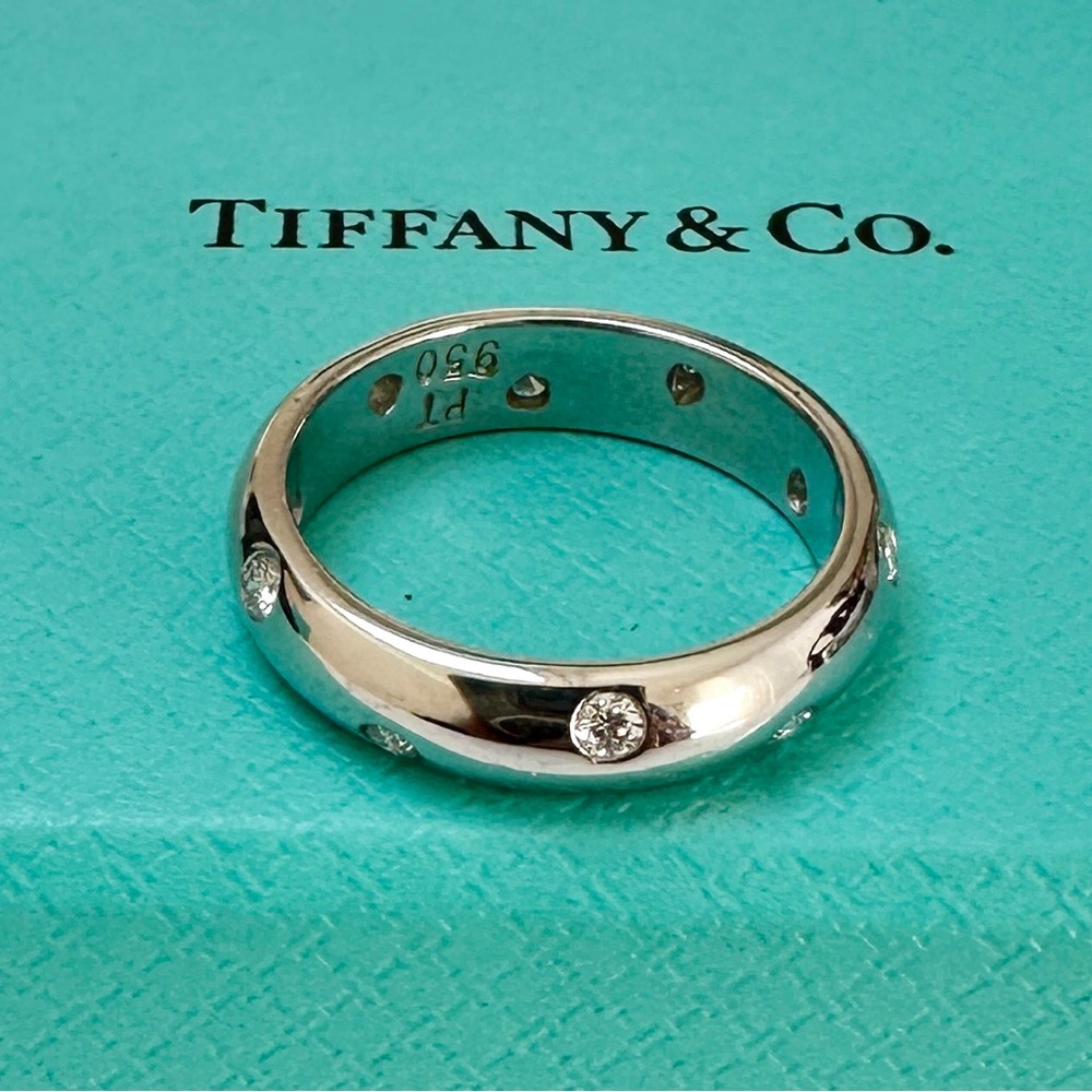 Tiffany and Co Etoile Platinum diamond band size 4.5
